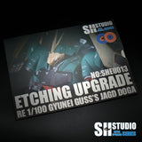 SH STUDIO Upgrade Metal Etching Parts for RE 1/100 Gyunei Guss's Jagd Doga