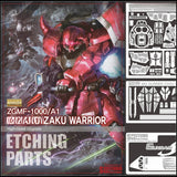SH STUDIO Upgrade Metal Etching Parts for MG 1/100 Gu nner Zaku Warrior