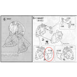CA R1-18 replace GK Parts for MG SAZABI Ver.Ka (Kits not included)