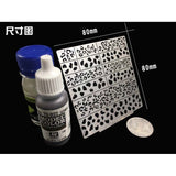 Alexen AJ0034 Etched Sheet Stencil Tools Leopard Print Camouflage CAMO Style
