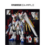 GUGU HG 1/144 MIGHTY STBIKE FREEDOM Water Slide Decal GUGUHG010
