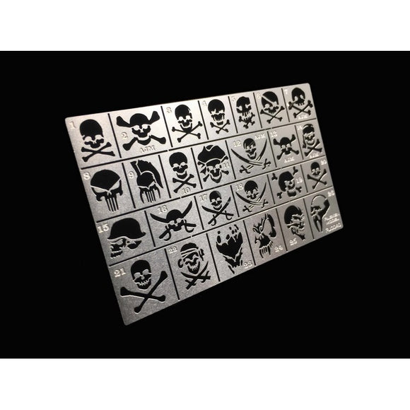Alexen AJ0040 Stencil 26 Style Skeleton Hollow Out Stencil fit for 1/100 Zaku Zeon Series 1/35 M1A2 Series / Meng Pickup