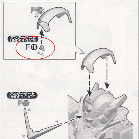 CA F18 replace GK parts for PG EXIA (Kits not included)