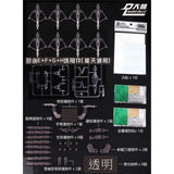 DALIN DL Funnel Shield Set Parts for MG 1/100 EXIA  / Astraea / Avalanche EXIA Transparent color (Kits not included)