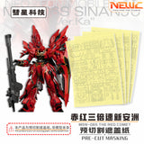 NewC THE RED COMET MG 1/100 SINANJU Ver.Ka PRO Masking Tape PRE CUT (Kits not included)