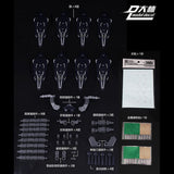 DL DALIN Funnel Shield Detail Accessories Parts for 1/100 MB MG Astraea Finsternis Black (Kits not included)
