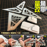 Alexen AJ0092 Angle Fixed Measurement Scribing Template Ruler 4in1 Tools