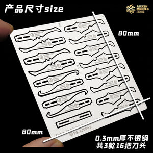 Alexen AJ0063 Miniature Wargame Trimming / Hook / Parting line Scraper Board