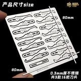 Alexen AJ0063 Miniature Wargame Trimming / Hook / Parting line Scraper Board