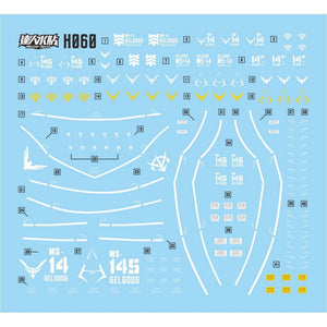 MASTER H060 HG 1/144 Gelgoog Char's / Gelgoog Cannon Water Slide Decal Fluo Type Collectibles