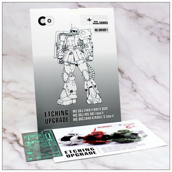 SH STUDIO Upgrade Metal Etching Parts for MG 1/100 White Ogre / Char Aznable's / MS-06J MS-06F Zaku
