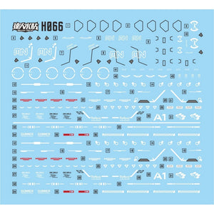 MASTER 1/144 H066 HG gunner zaku warrior red green Fluo water slide decal NO KITS Collectibles