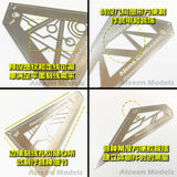 Alexen AJ0092 Angle Fixed Measurement Scribing Template Ruler 4in1 Tools