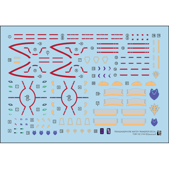 Transamsphere TRS Water Slide Decal for HG 1/144 GQuuuuuuX TRSHG024