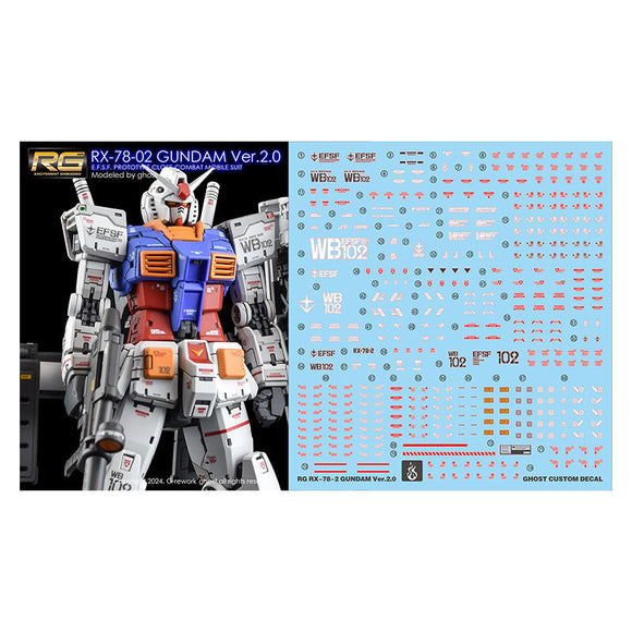 ヤン・ゴースト 水転写デカール RG 1/144 RX-78-2 VER2.0 FLUO用