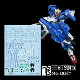 Transamsphere TRS RG 1/144 00 Seven SWOR D GN WATER SlIDE DECAL TRSRG0237S TRSRG0237SG
